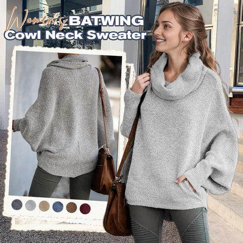 EB | Gemütlicher Batwing-Pullover mit Wasserfallausschnitt und Taschen