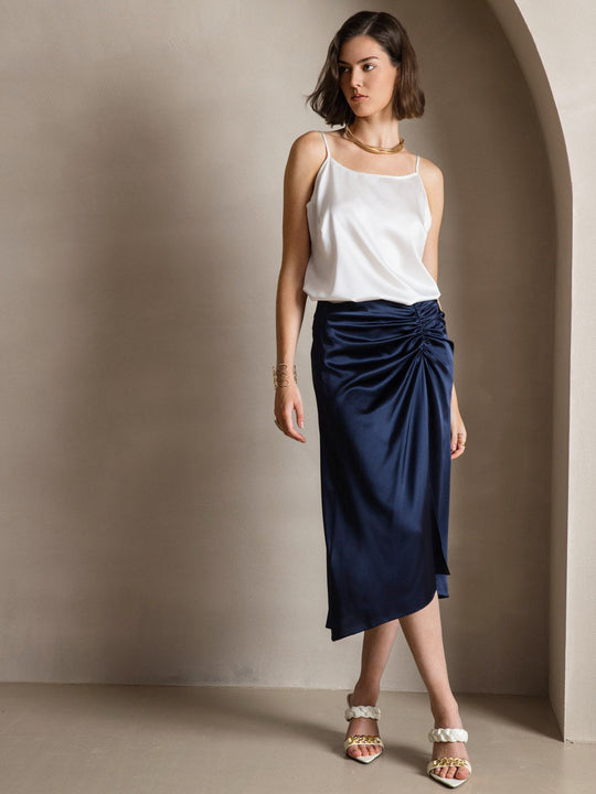 EB | Seide Entspannt Spaghettiträger Camisole Top
