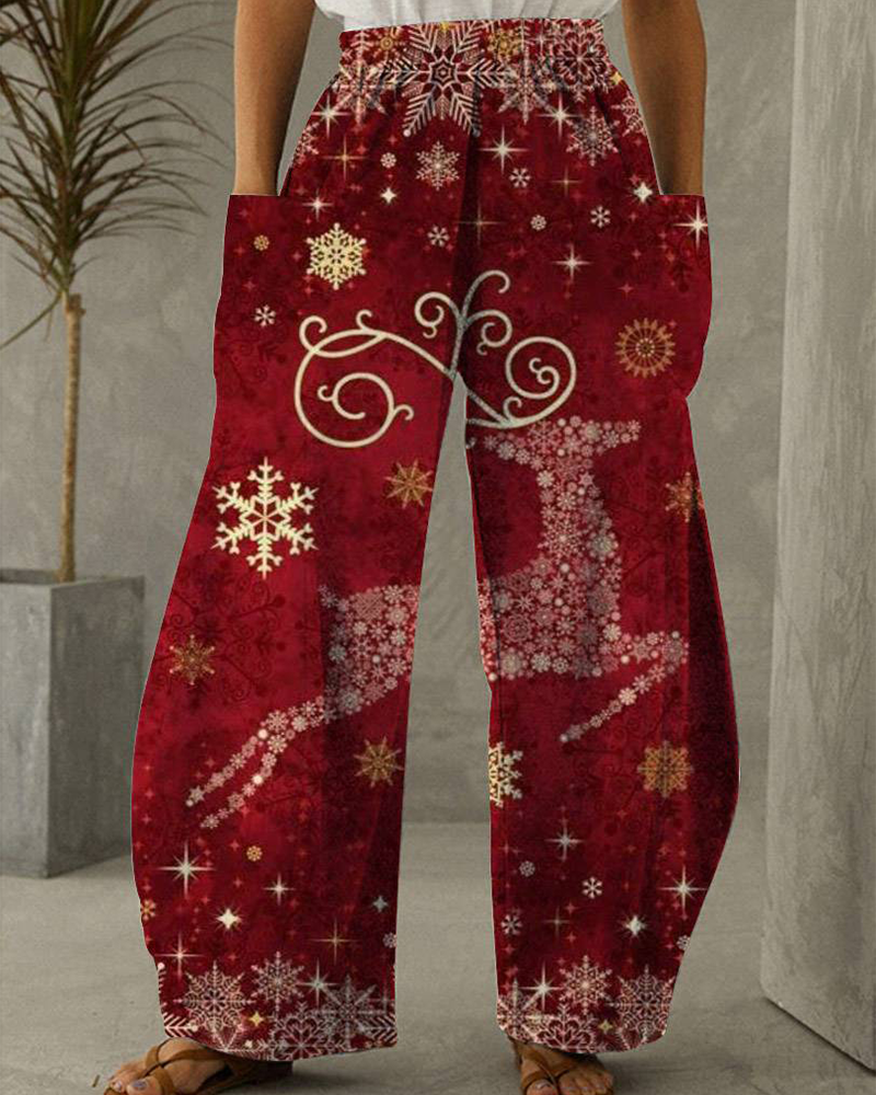 EB | Weihnachtsdruck Freizeit Hose