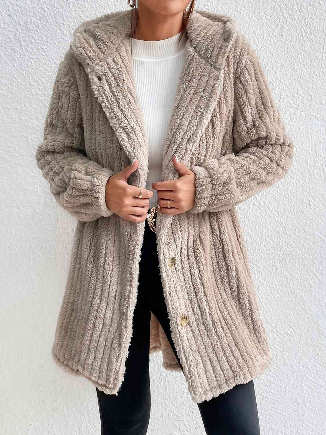 EB | Button Down Kapuzenmantel