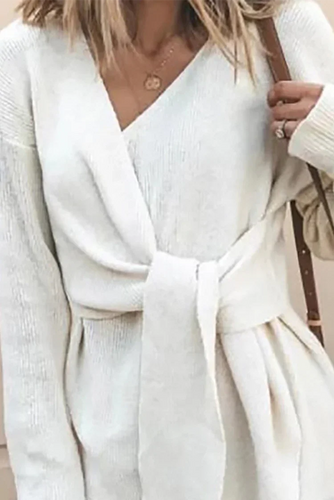 EB | Lässige, solide Patchwork-Strickjacke