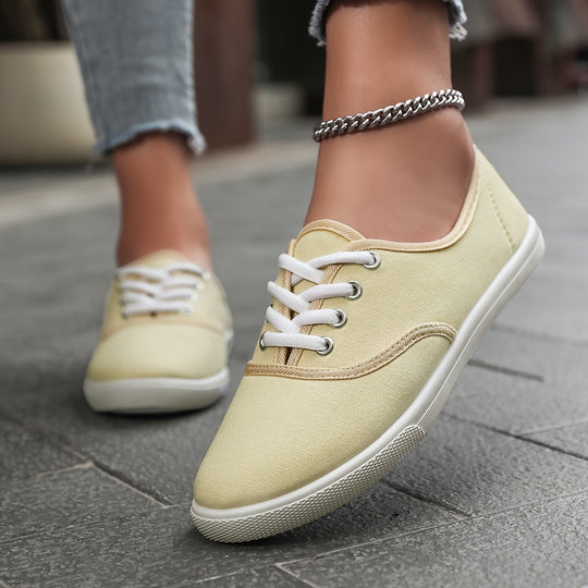 EB | Bequeme Niedrige Canvas Schnürschuhe