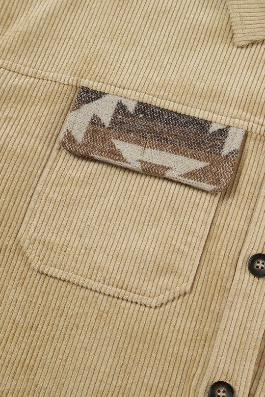 EB | Aztek-muster Shirtjacke Baumwolle Komfort und Stil