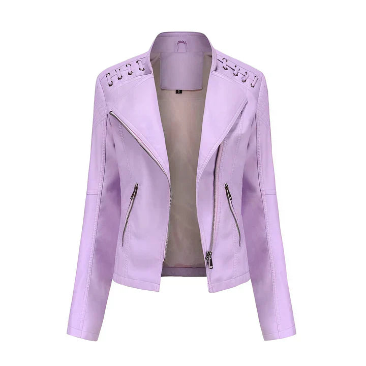 EB | Pudriges Lederjacke mit Reißverschluss
