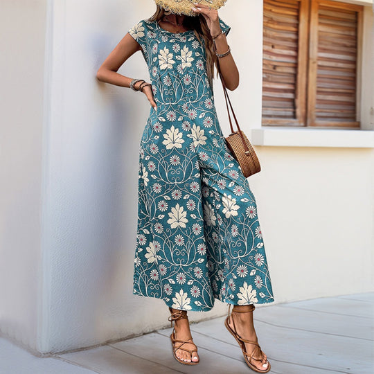 EB | Lockerer Jumpsuit mit Blumendruck