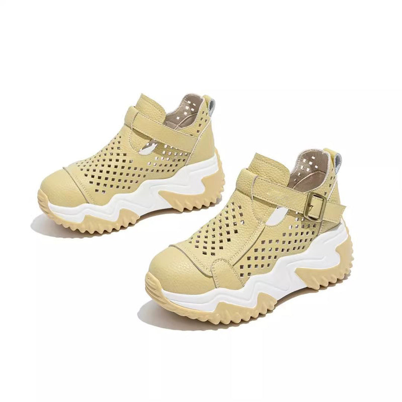 Atmungsaktive Sommer-Schuhe für Damen mit dicken Sohlen EB EB