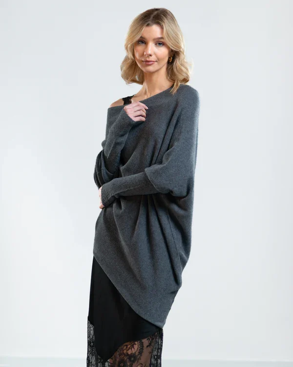 EB | Asymmetrisch Drapierter Pullover