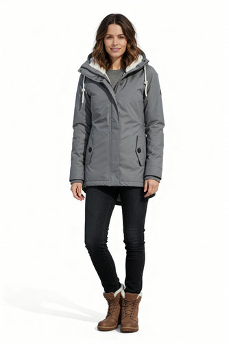 EB |warme Winterjacke mit Kapuze für Damen