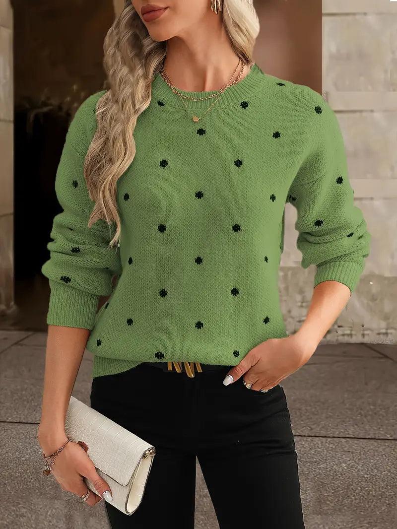 EBMode – langärmliger poker-dot-pullover