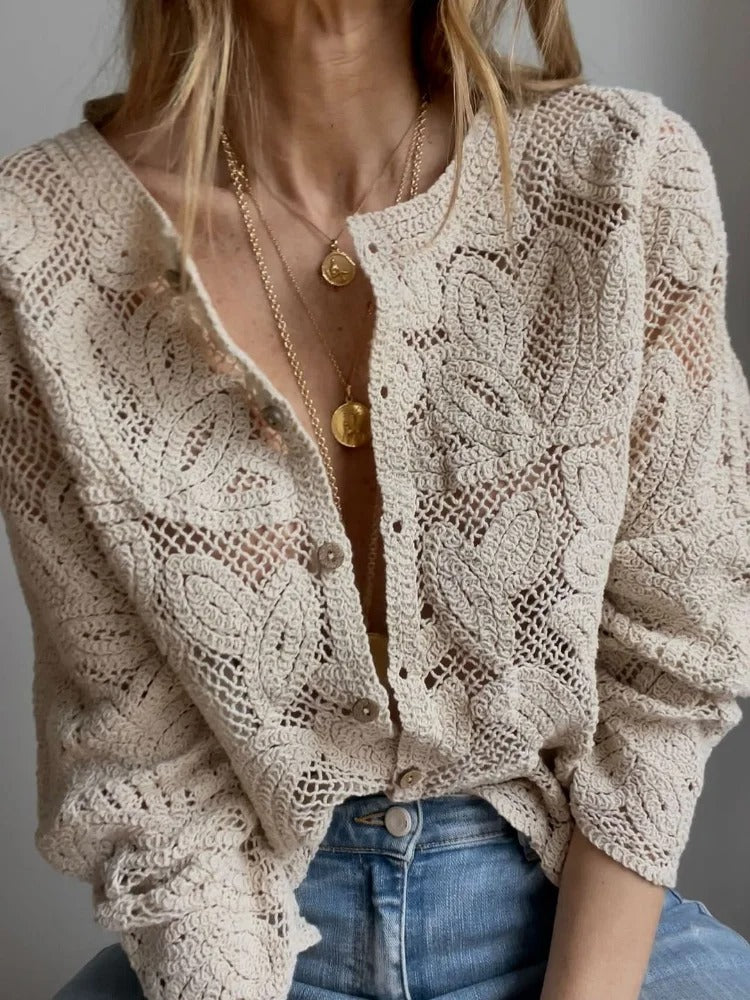 EB | Handgehäkelte Strickjacke