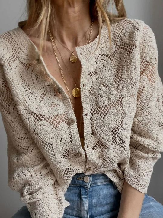EB | Handgehäkelte Strickjacke