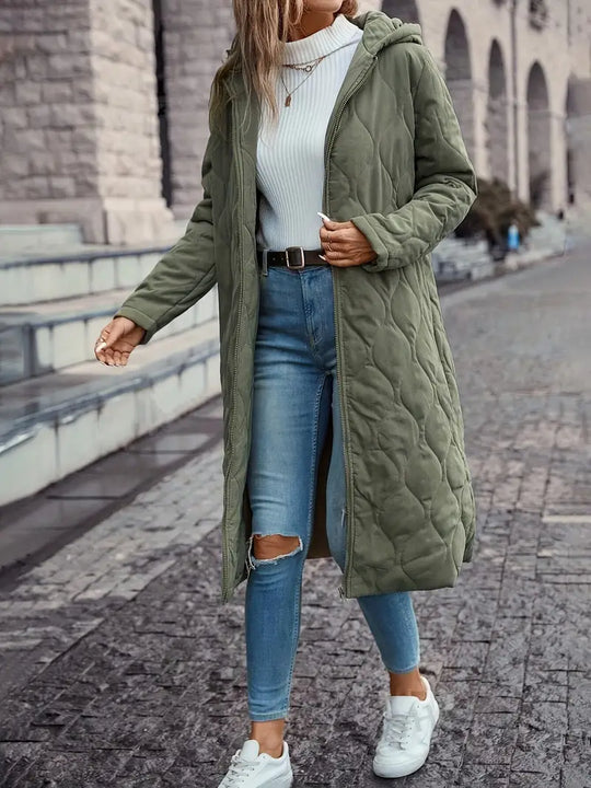 EB | Lange Lockere Kapuzen-Winterjacke