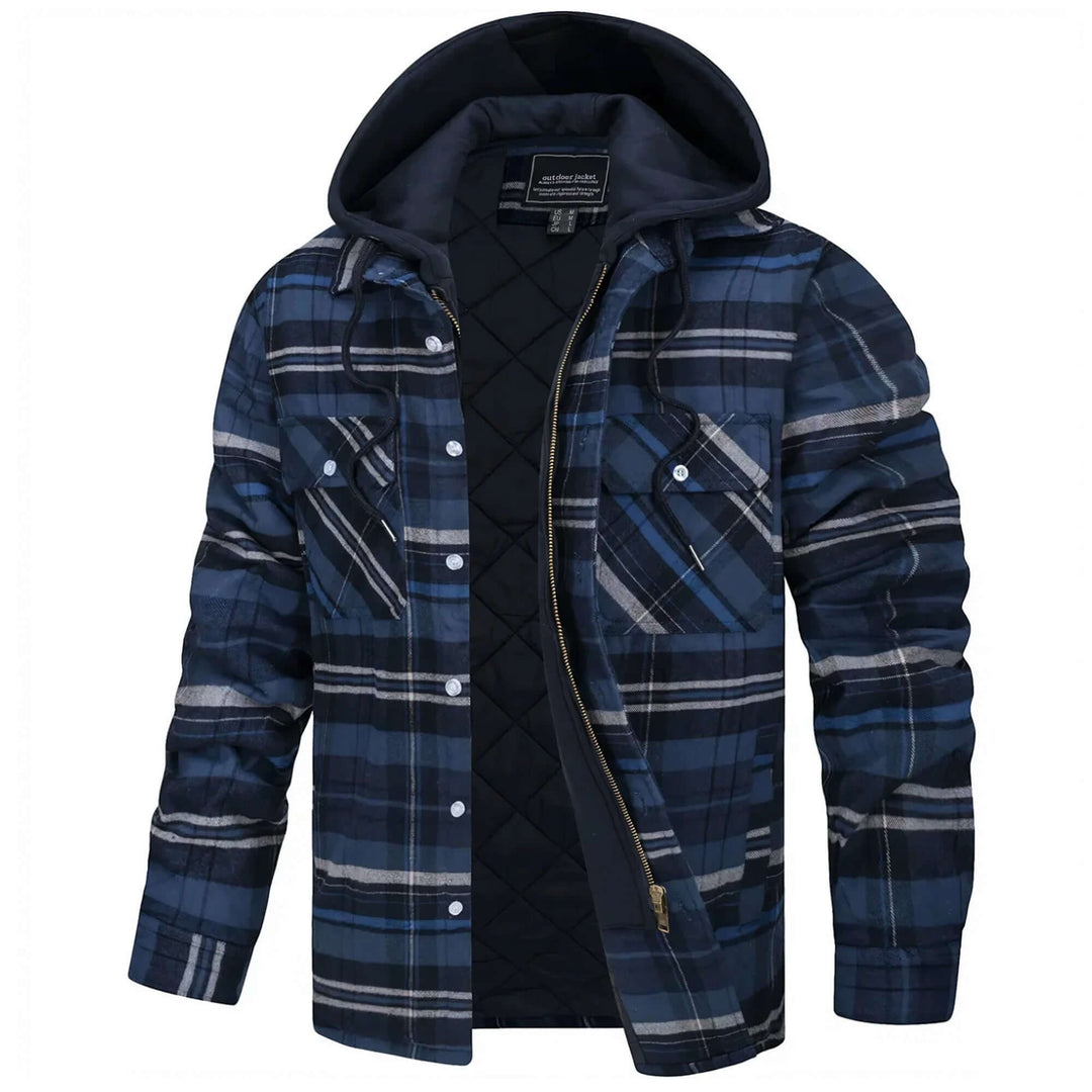 EB | Herren Karierte Langarm Freizeitjacke