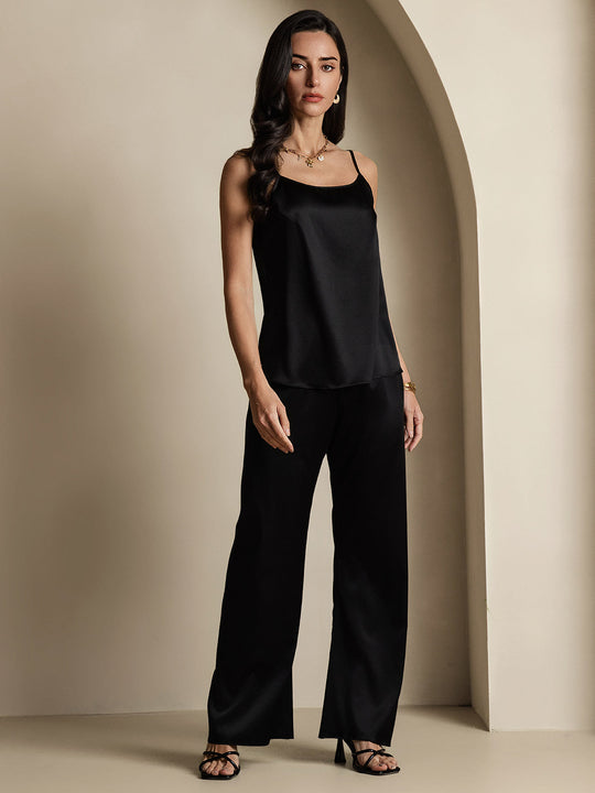 EB | Seide Entspannt Spaghettiträger Camisole Top