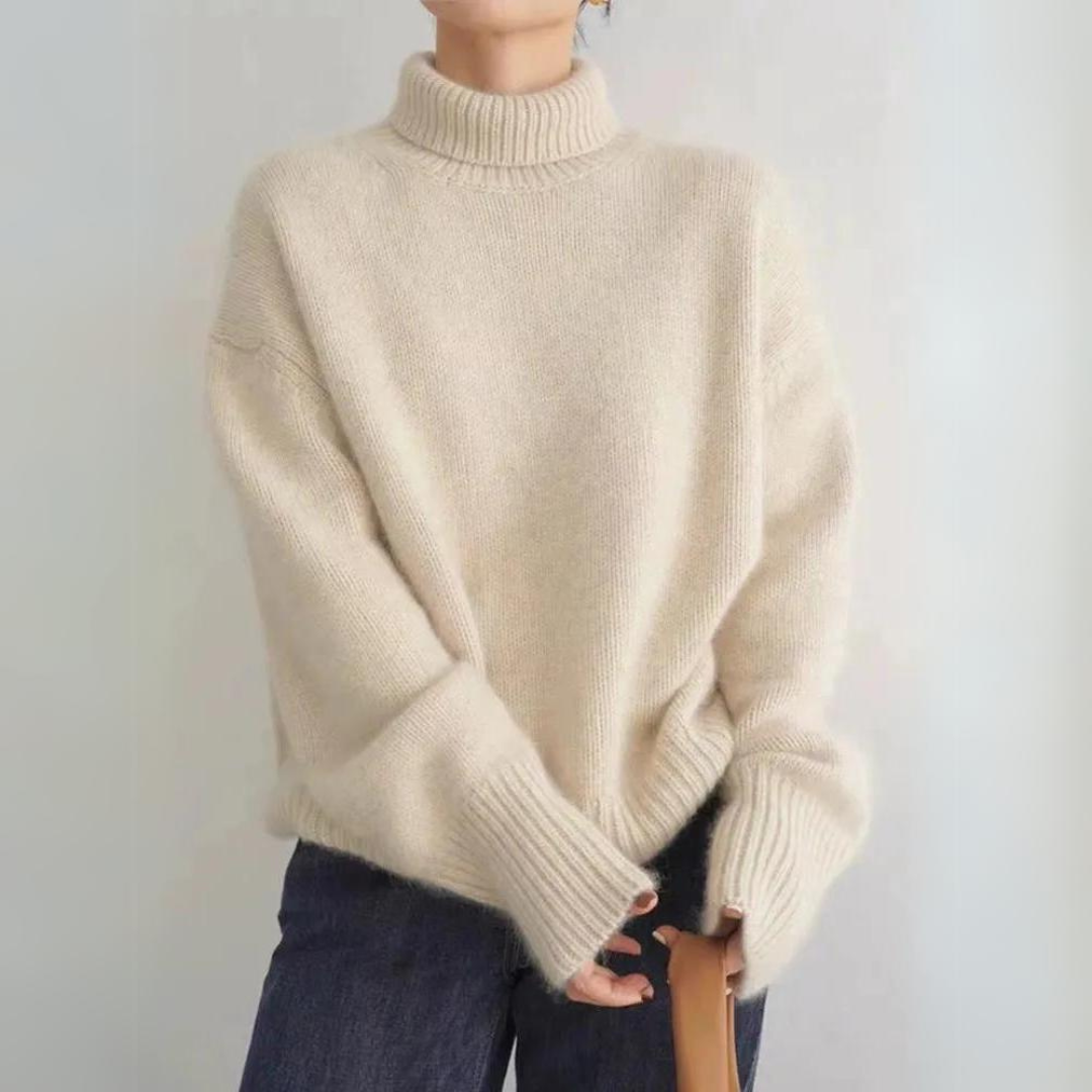 EB | weicher Strickpullover mit Rollkragen für herbstliche Schichten
