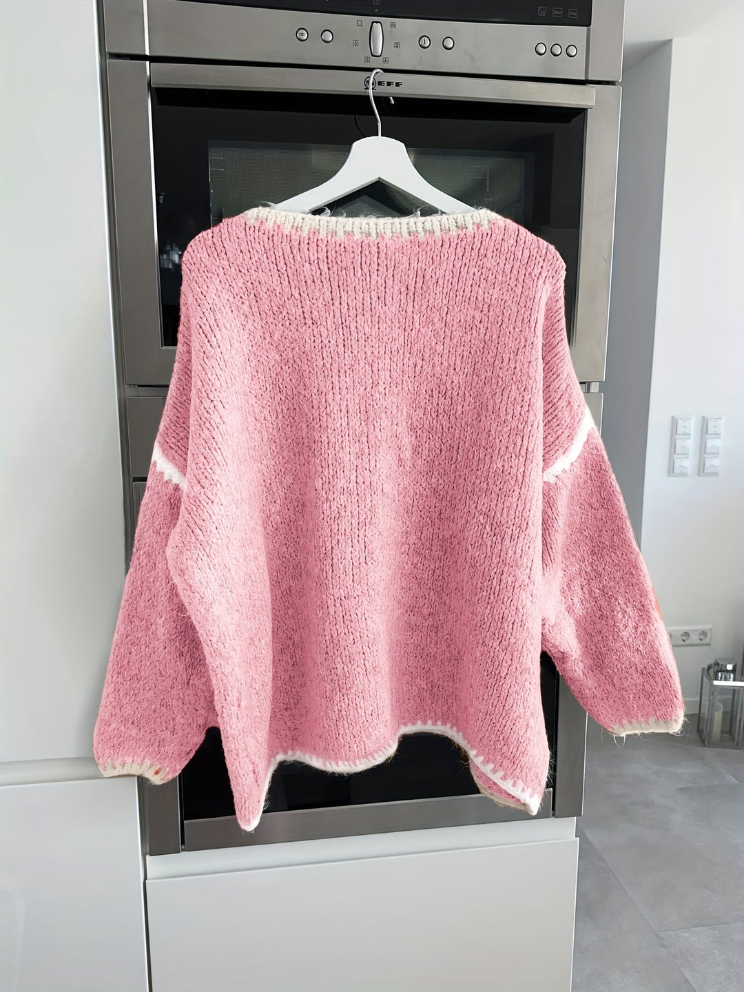 EB | Lockere Strickpullover Weich und Gemütlich Einzigartige Häkel-details
