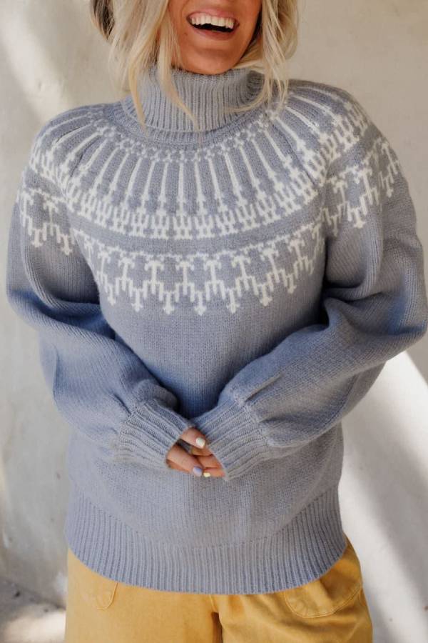 EB | Weihnachts Verdickte Rollkragen Langarm Gestrickter Pullover