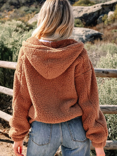 EB | Damen Relaxed Fit Zip Up Teddyjacke