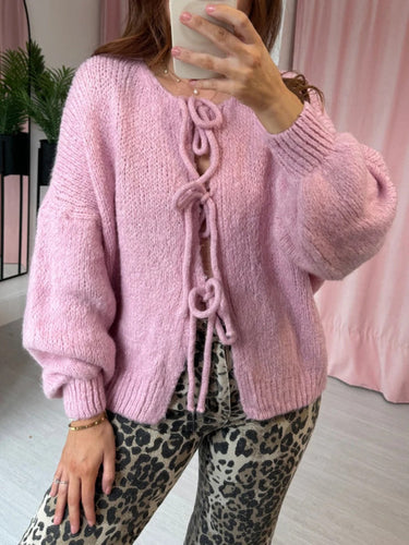EB | Strickcardigan mit Schleifen Weich und Warm Trendy Look