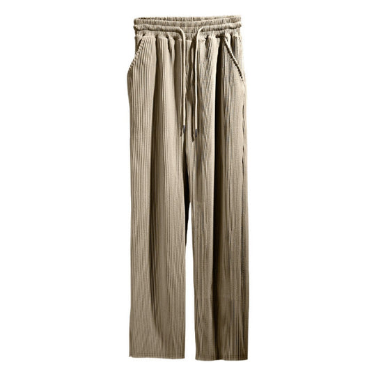 EB | Dropping Gestreifte Hose mit hoher Taille und weitem Bein