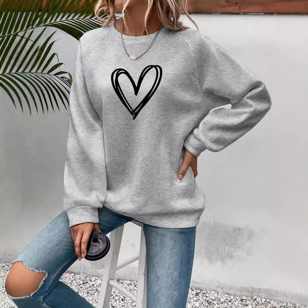 EB | Print Rundhals-Langarmsweatshirt