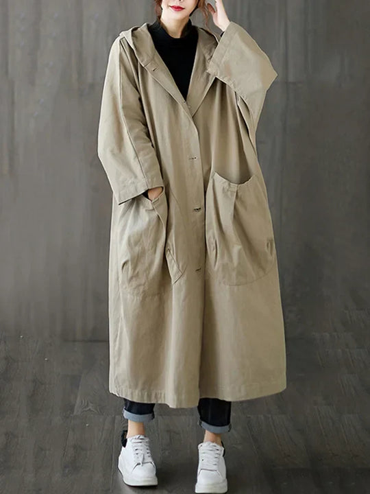 EB | Langer Wasserdichter Trenchcoat Mantel