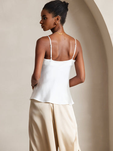 EB | V-Ausschnitt Reine Seide Spaghettiträger Camisole Top
