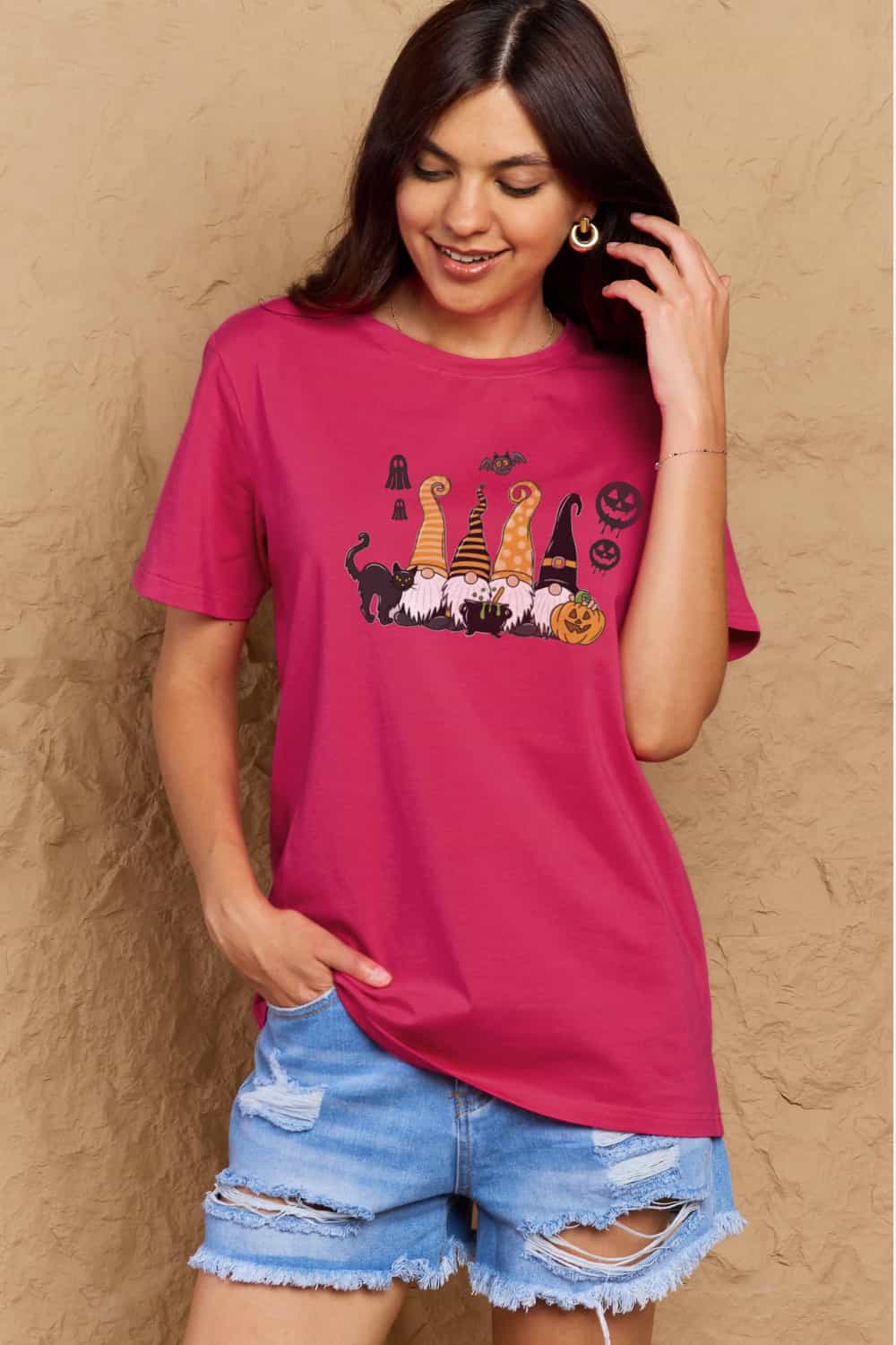 Heidi-Mode | Simply Love Große Halloween-Themen Grafik Baumwoll-T-Shirt