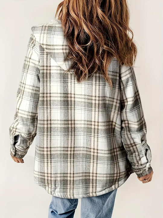 EB | Winter Karierte Zip Jacke