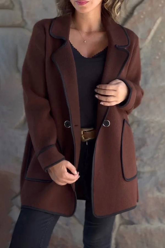 EB | Suit-Kragen doppelseitige Wolljacke