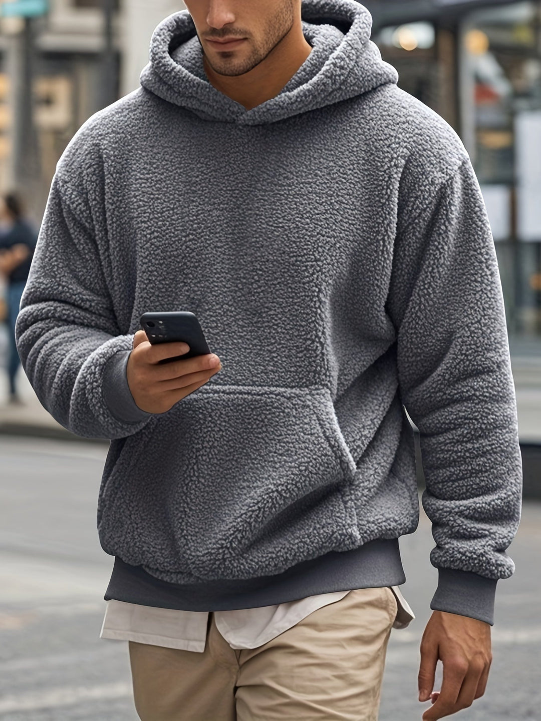 EB | Weiche Fleece-hoodie Polyester Komfort und Stil