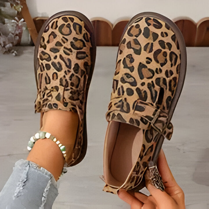 Patricia | Flache Schuhe mit Leopardenmuster für Frauen EB