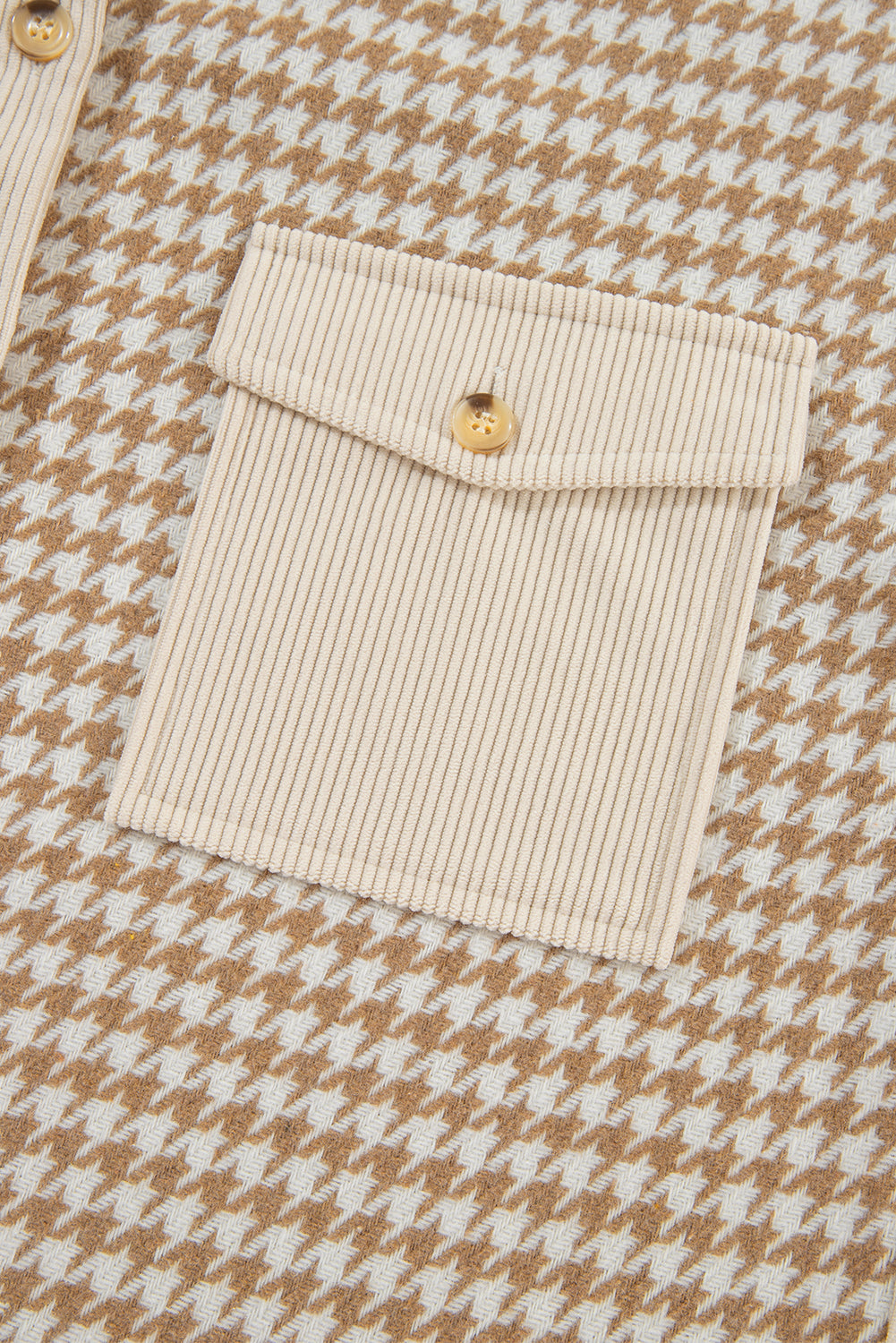 EB | Hundezahn Muster Hemdjacke Baumwollmischung Trendy und Komfortabel