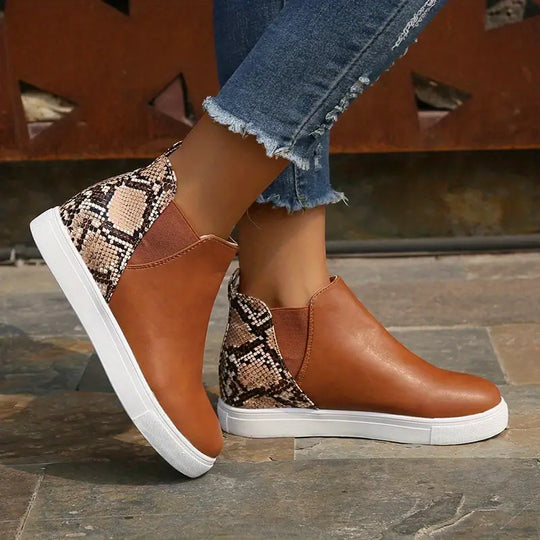 EB | Damenstiefel mit Schlangenlederdesign