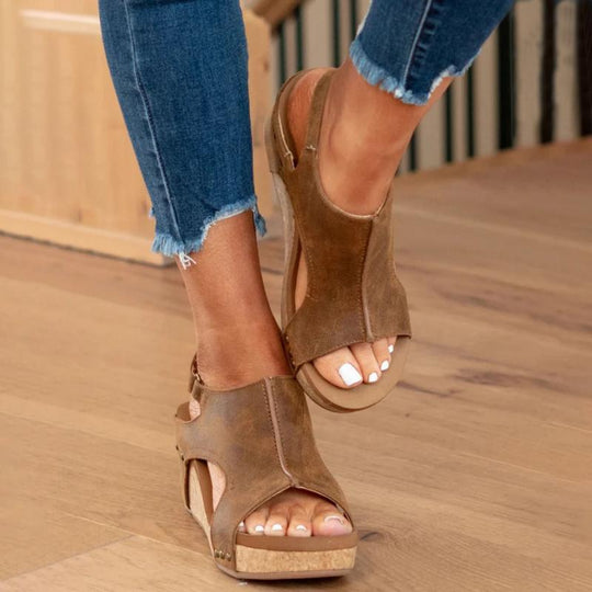 EB Sandalen Mit Keilabsatz