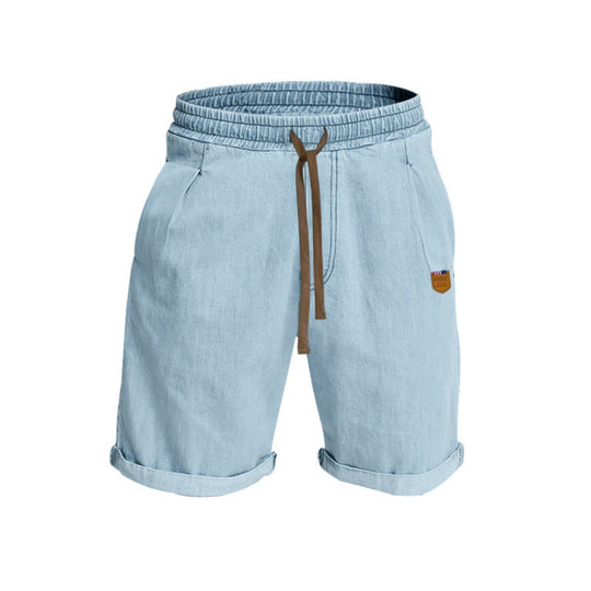 EB | Kurze Hose aus schwerem gewaschenem Baumwolldenim