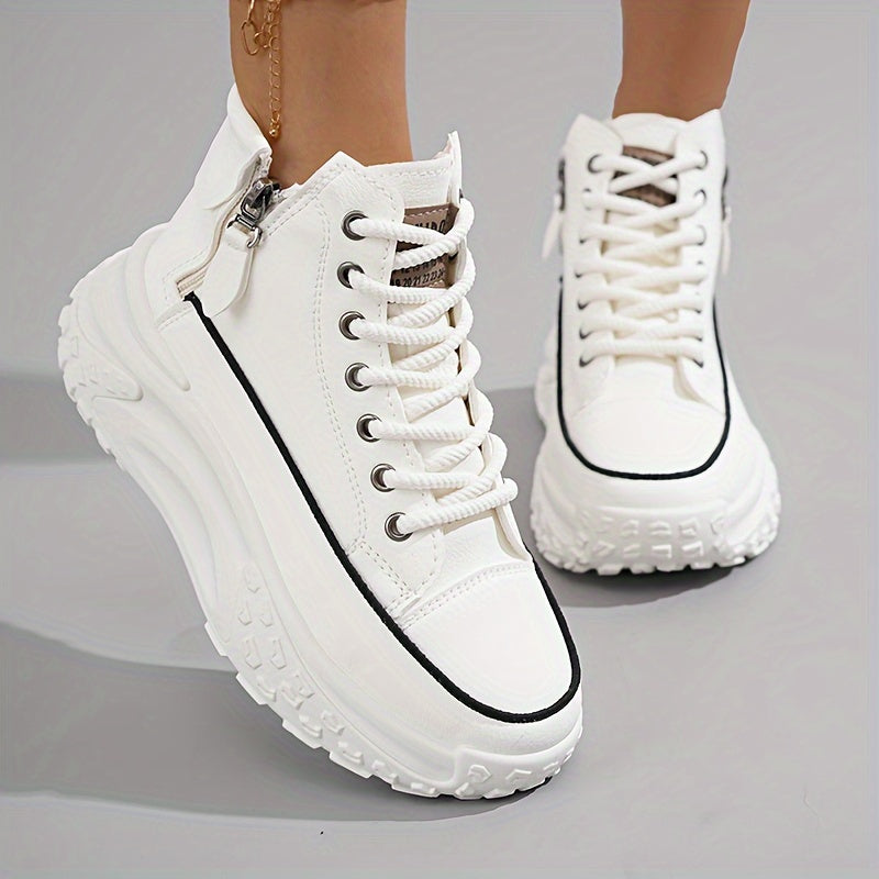 EB | Lässige Plateau Knöchelhohe Sneaker