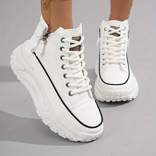 EB | Lässige Plateau Knöchelhohe Sneaker