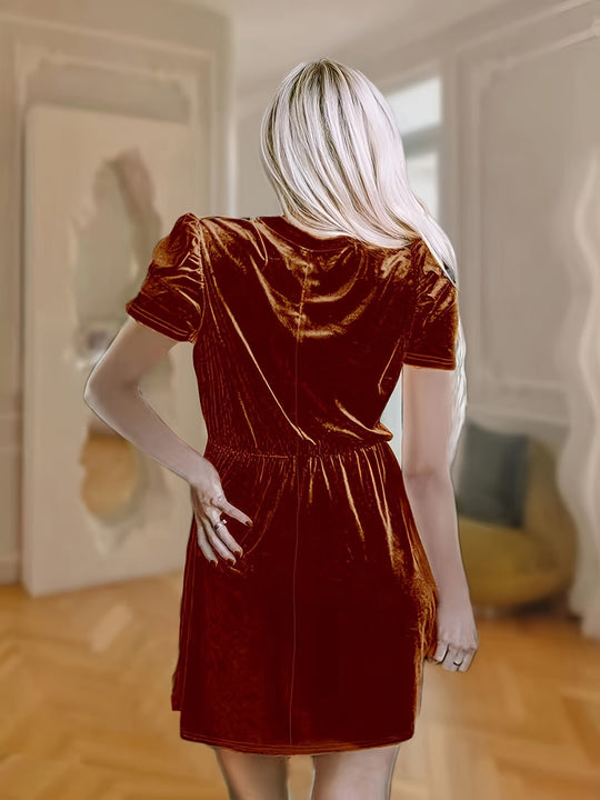 EB | Einfarbiges Samtkleid