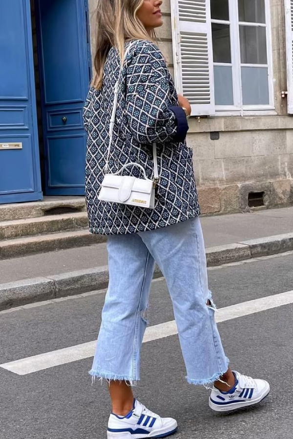 EB | Print Lockere leichte Baumwolljacke