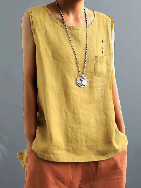 EB | Vintage T-Shirt aus Baumwolle – unifarben und locker geschnitten