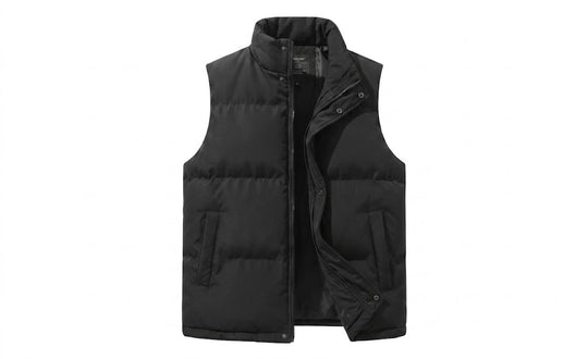Herren Minimalistische Thermosteppweste mit wasserabweisender Oberfläche und verstellbarem Saum EB