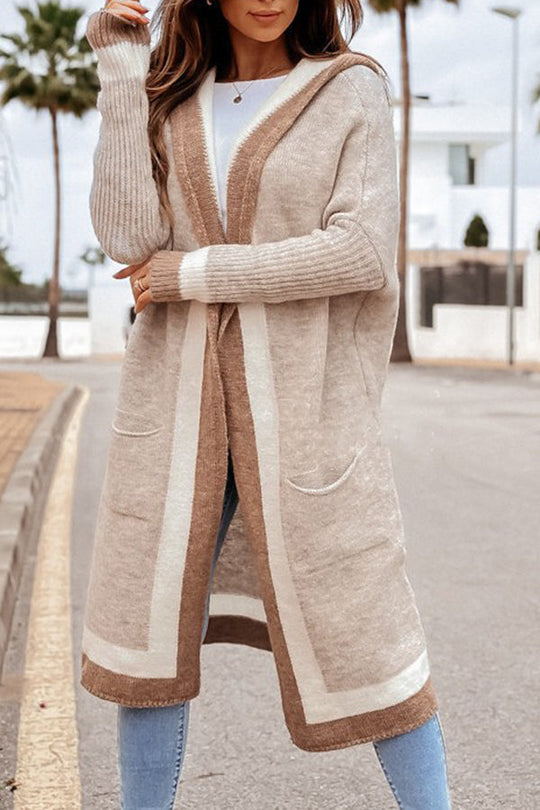 EB | und Winter Freizeit Alleskönner Kapuzen langer Cardigan Pullover Jacke