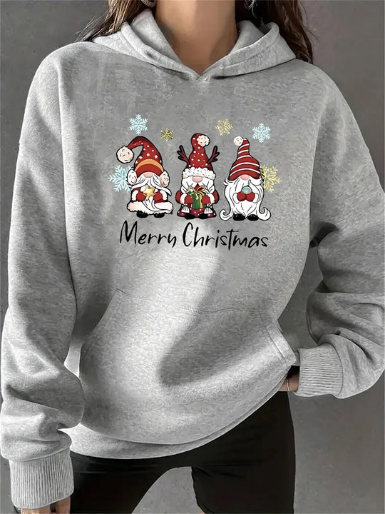 EB | Kapuzenpullover mit Weihnachtsdruck Baumwolle Weihnachtsmann Design