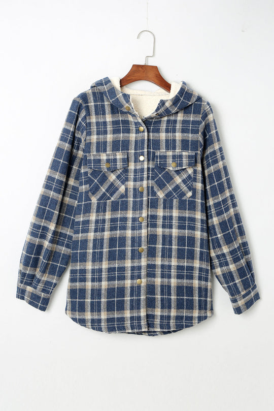 EB | Gepunktete Jacke mit Kapuze Weiches Plüschfutter Perfekt für Kalte Tage