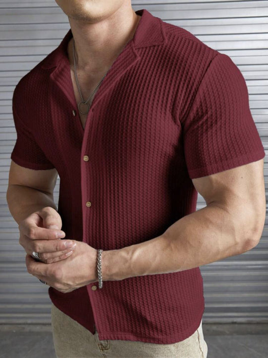 EB | Herrenmode Casual Waffel T-Shirt