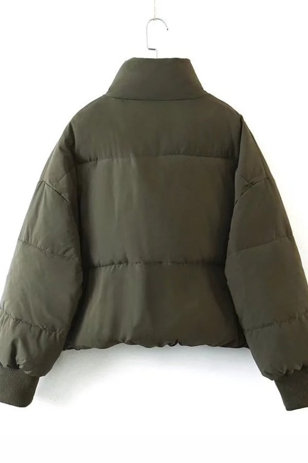 EB | Kragen Reißverschluss Tasche Dick Warm Baumwolljacke
