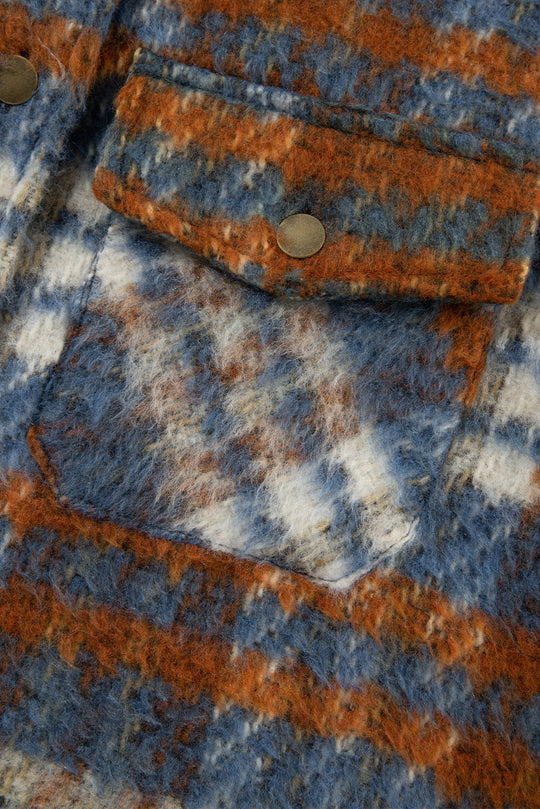 EB | Gitterhemdjacke Im Flanell-look Wollmischung Warm und Trendy