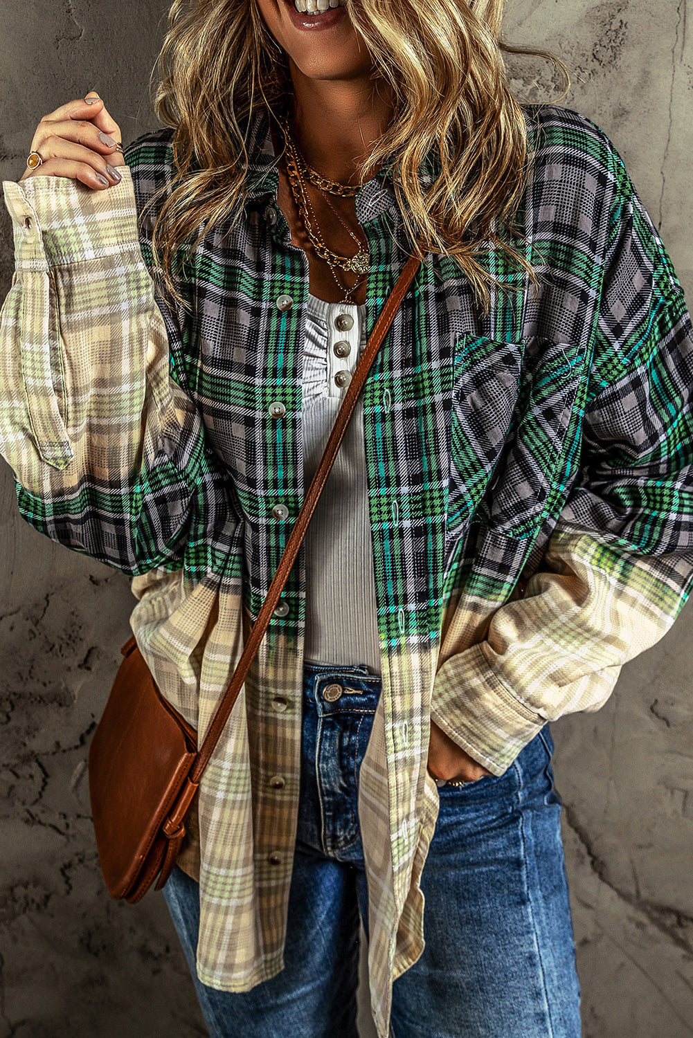 EB | Patchwork Cam Jacket in Checkered Cotton Blend Trendy und Unique