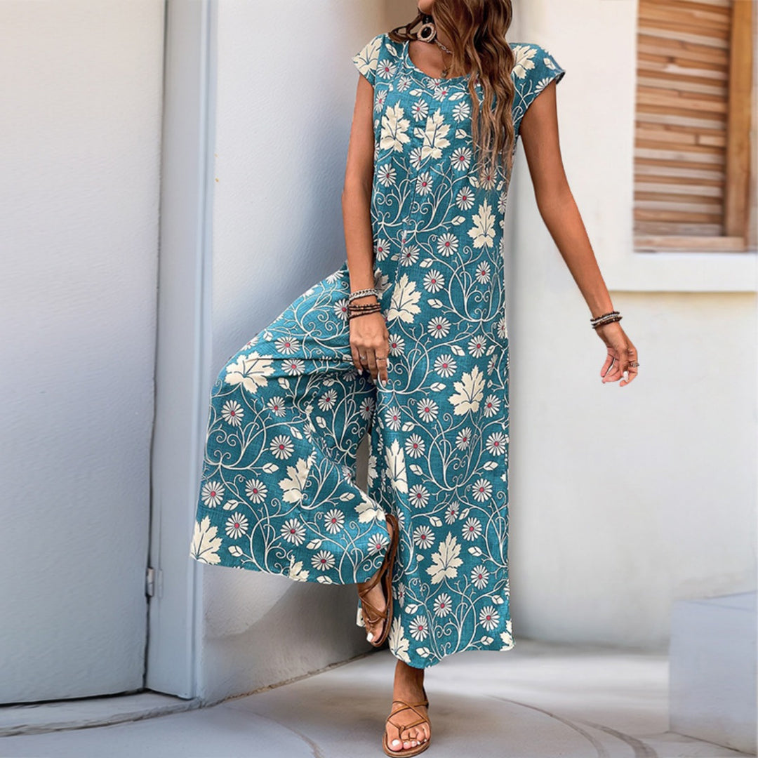 EB | Lockerer Jumpsuit mit Blumendruck